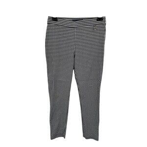 Tommy Hilfiger Pants 12 Women's Black White Gingham Plaid Pull On Slim Ankle